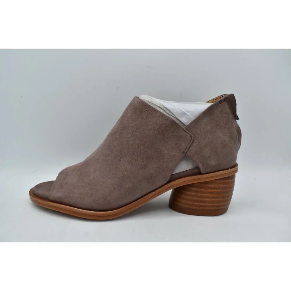 Sofft Womens 9 Carleigh‎ Lavender Grey Leather Heeled Open Toe Sandals Shoes